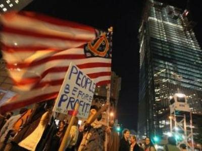 Акции протеста на Уолл-Стрит назвали антиамериканскими